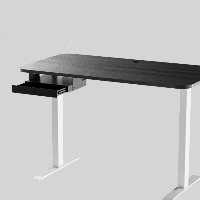 Under desk mounting installation of storage tray