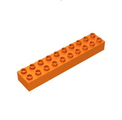 China GDS-D005 2X10 Thick Toy Building Block Parts Big Strip Bricks With 20 Holes for sale
