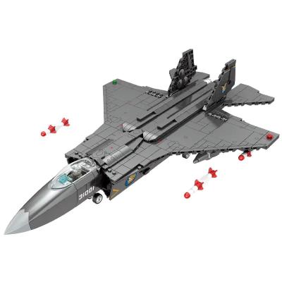 China Fighter Aircraft Military Airplane Model Army Armed Aircraft Weapon Bricks Toy for sale