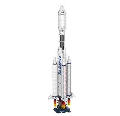 China Rocket Launch Model Building Blocks Set JAKI Space Quest Rocket Dragon 02 Space Set for sale