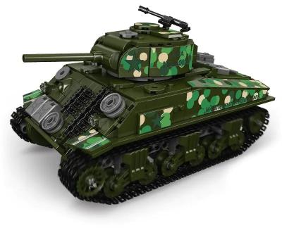China Veículo Militar M4 Sherman Tanque Construção Conjunto Blocos de Construção Brinquedos Modelo à venda