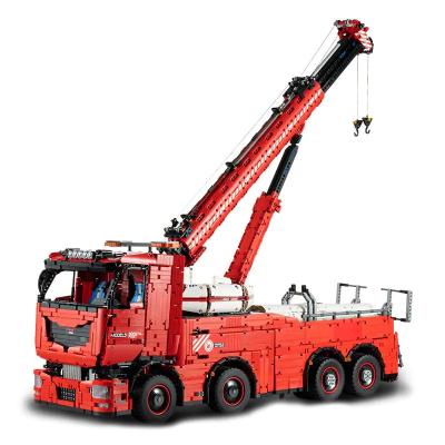 China Motorized Tow Truck Assembly Crane Toys Building Blocks Bricks Kids Gifts for sale