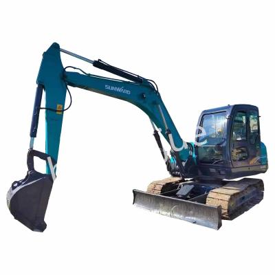 Chine 8000 kg Excavatrice utilisée 80E Sunward Machinerie de creusement à remontage à vendre
