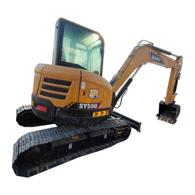 China SY55U In 2021 Used Sany Excavator V2607-DI Engine Model And Low Total Cost Of Ownership for sale