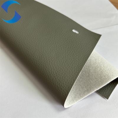 China Synthetic Embossed Leather Fabric 100% polyester Non-woven backing technics faux leather fabric cat paw leather fabric à venda