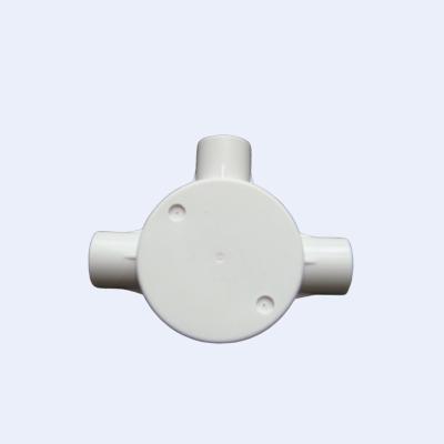 China UPVC Junction Box Two Way PVC Conduit And Fittings 20mm 25mm Screw Part Use for sale