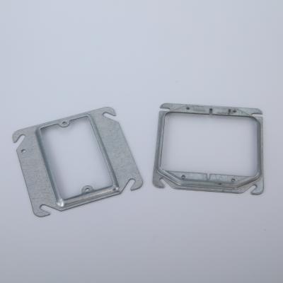 China 1.2MM 1.60MM Zinc Plated Square Steel Outlet Box Telescoping Box Mud Ring for sale