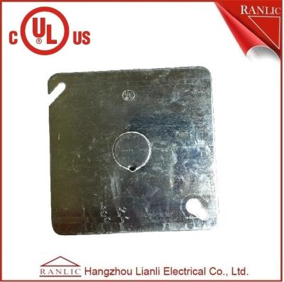 China Electrical Square Conduit Box Cover UL Listed File Number E349123 With Knockout for sale