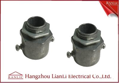 China Aluminum Die Casting Flexible Conduit Adaptor With Screws / Locknut , Polishing Finish for sale