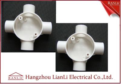 China White GI 4 Way Electrical Junction Box PVC Conduit and Fittings BS4662 Standard for sale