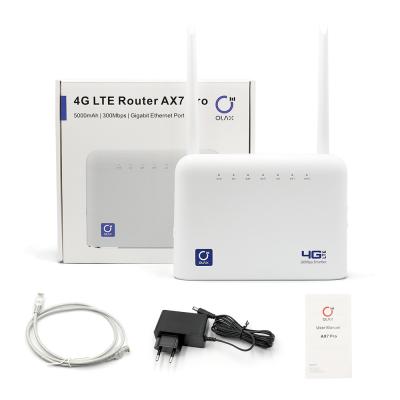 China OLAX AX7 PRO Wireless Wifi Routers 5000mah Battery 300mbps Lte Cpe Router With Sim Card Slot for sale