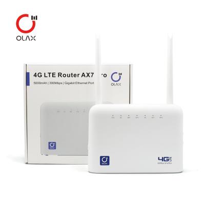 China OLAX AX7 PRO Wifi Wireless Router 3G 4G LTE CPE 300mbps 5000mAh Power Wifi Router Modem With Sim Card Slot for sale