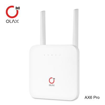 China Industrial LTE 4G CPE Wireless Router SIM Card WAN/LAN Modem Support 32 Devices OLAX AX6 PRO for sale