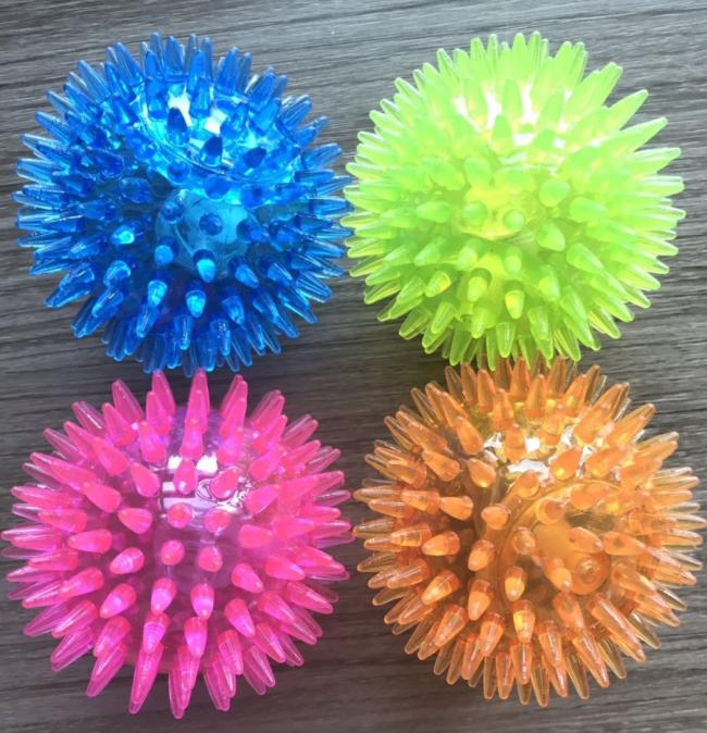 green squeaky dog ball