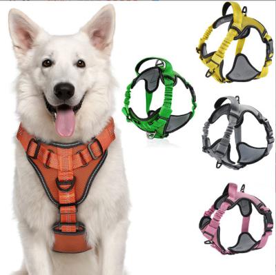China Adjustable Nylon Dog Harness For Puppy Training Easy Control Handle for sale