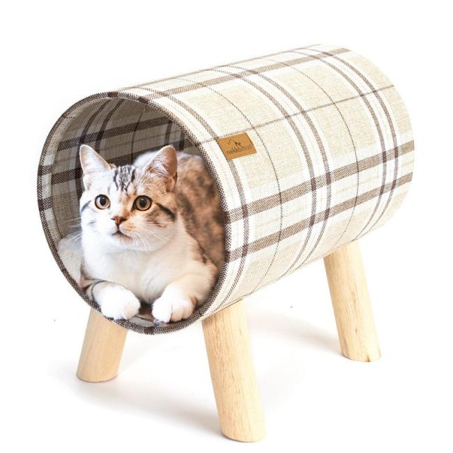 linen dog bed