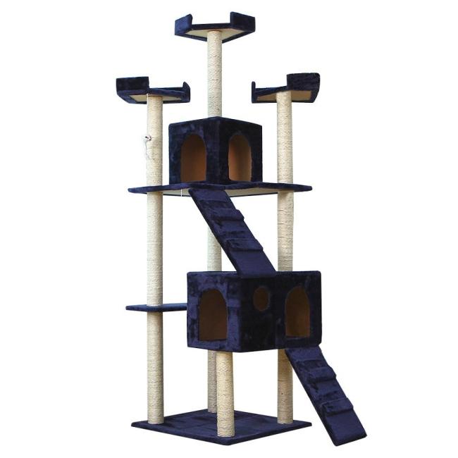 large cat scratching post with bed