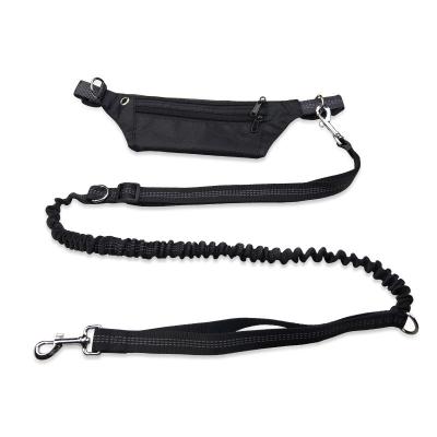 China Pet Reflective Hands Free Leash With Waist Bag And Telescopic Adjustment For Dog Sports Running Leash for sale