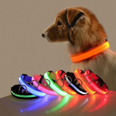 China Abs Usb Led Dog Collar Lead Collar For Dogs with Water Resistant Flashing Light for sale