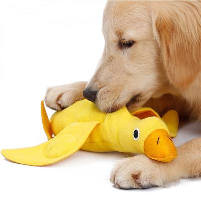 中国 犬の困惑のおもちゃはPlushアヒル犬のおもちゃの最もよいドッグ フードの困惑を自宅でかわいがる 販売のため