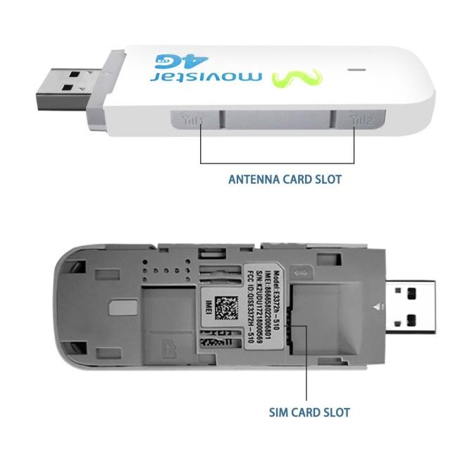 Huawei E3372 E3372h-510 150Mbps LTE USB 4G Modem with Dual Antenna Port Support B1/B2/B4/B5/B7/B28 for Huawei