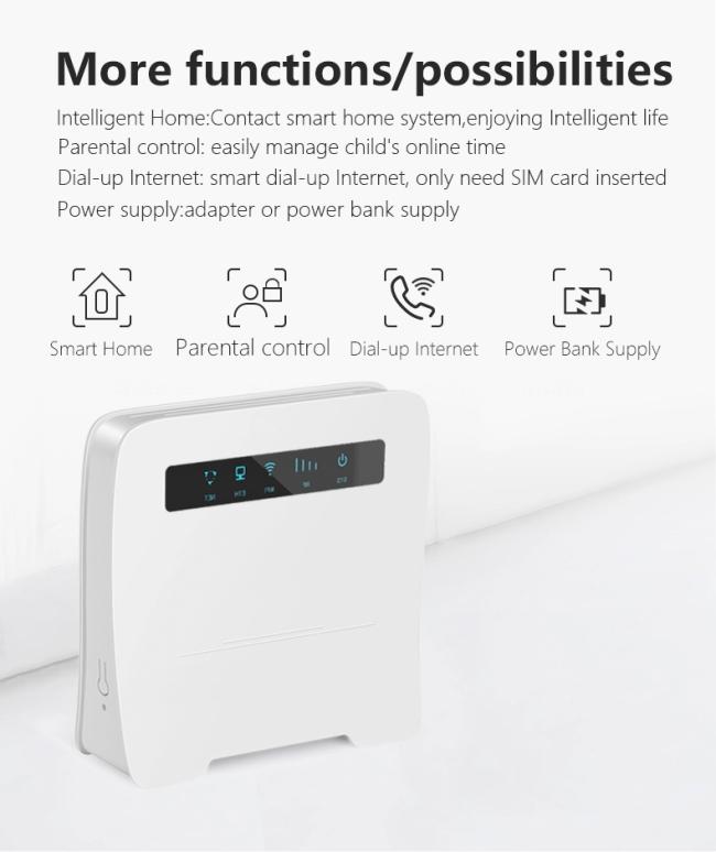 China Factory OEM B593 2.4G/5G Wifi Status Antenna Rohs mac Date Computer Hotspot 4g Cpe Lte Router Sim Card Router