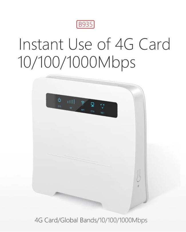 China Factory OEM B593 2.4G/5G Wifi Status Antenna Rohs mac Date Computer Hotspot 4g Cpe Lte Router Sim Card Router