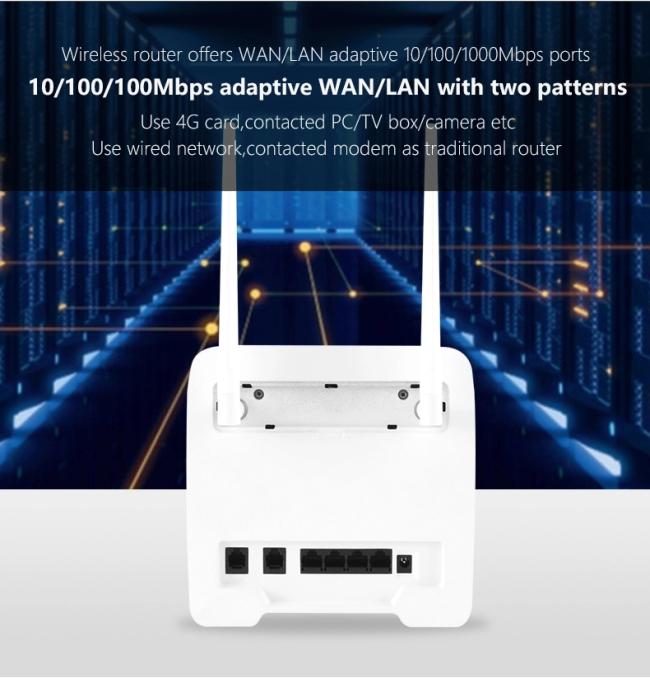 China Factory OEM B593 2.4G/5G Wifi Status Antenna Rohs mac Date Computer Hotspot 4g Cpe Lte Router Sim Card Router