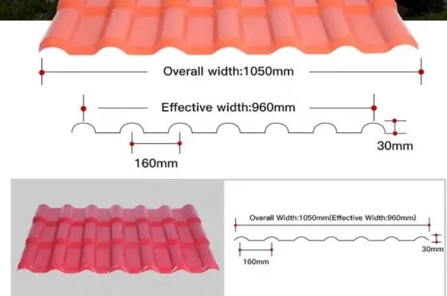 Waterproof Material Synthetic Resin ASA PVC Roofing Tile