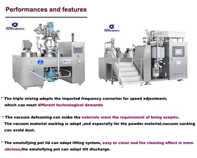 High-Shear Stainless Steel Vacuum Emulsifier Mixer Milling Pump for Shampoo Liquid Soap Cosmetic Creams Efficient Tripling