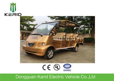 China Royal Gold Color Electric Shuttle Bus For 8 Passengers Battery Operated for sale