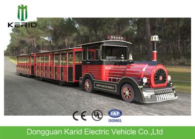 China 42 Seater Mini Trackless Train With Metal Structure Beam 76 KW Rated Power Petrol Engine for sale