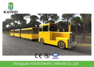 China Gasoline Power 62 Seats Mini Trackless Train 76 KW Rated Power CE Approved for sale