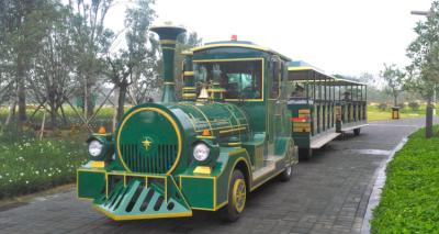 China European Mini 3 Carriages 60 Passengers Electric Trackless Train with Lead-acid Battery for sale