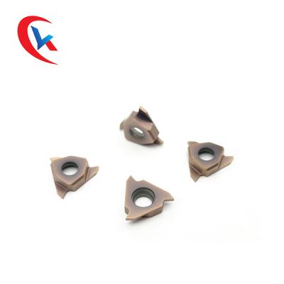 China TGF32R100 Customized Slot Width 3 Cutting Edges PVD Coating Left Hand Knife Carbide Grooving Inserts for sale