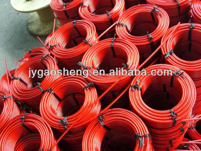 TPU coated wire rope in use