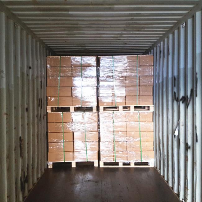 Loading in shipping container