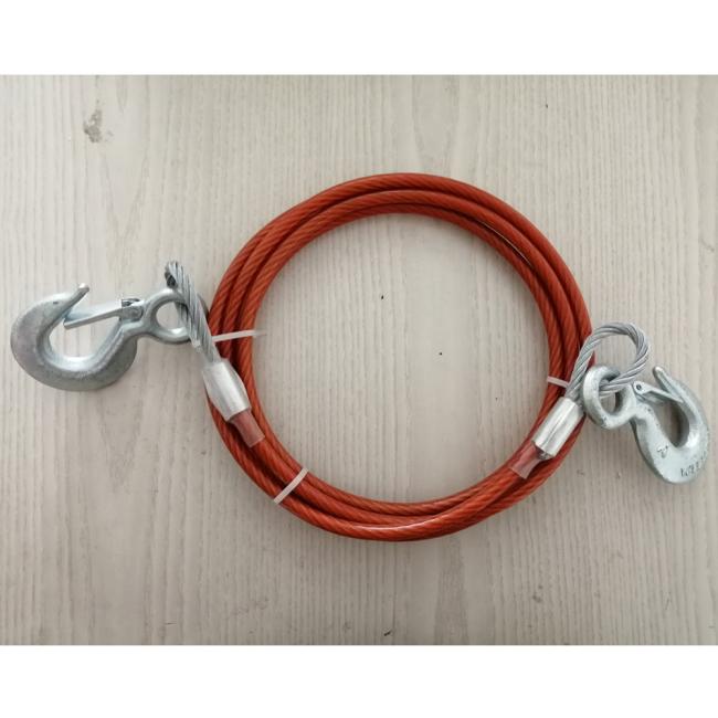 3.5m steel tow cable showing full length