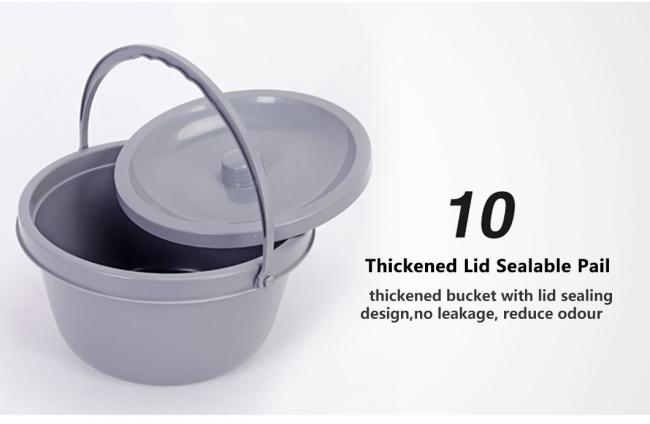 Powder Coated Steel Folding Toilet Chair for The Elderly and Handicap