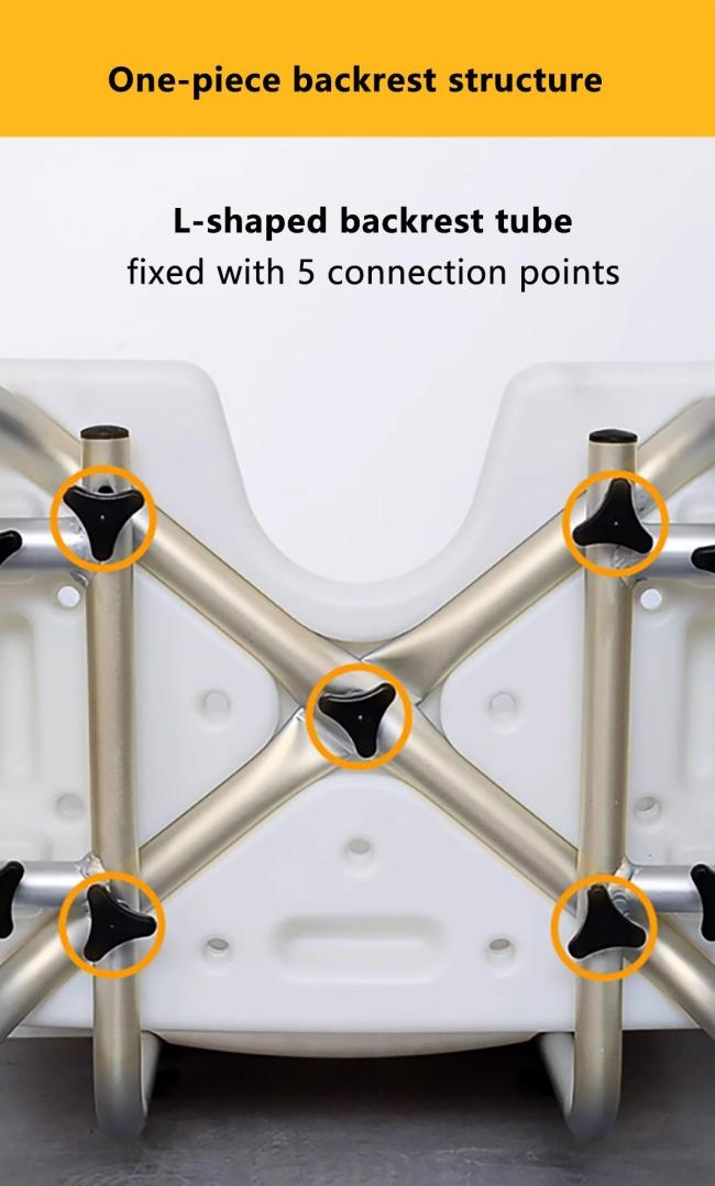 Professional Aluminum Shower Chairs for Disabled Non-Slip Bathtub Shower Chair Seat