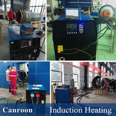 China Inducción Heater Machine IGBT de la tubería de acero con el inductor de la base partida en venta