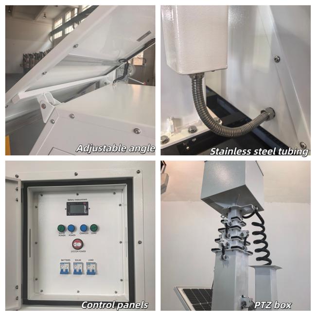 Mini Solar Powered Camera Trailer Mobile CCTV Trailer Portable Surveillance System For Remote Site Security
