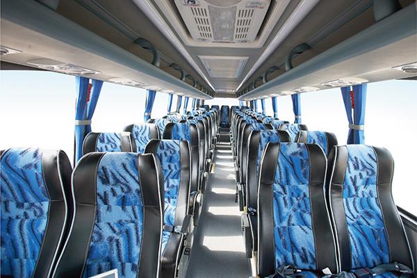 Detailed view of onboard entertainment system and passenger amenities