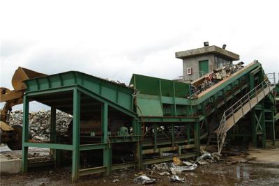China Economical Steel Scrap Shredder Machine Operation Room For Empty Cans Bicycles for sale