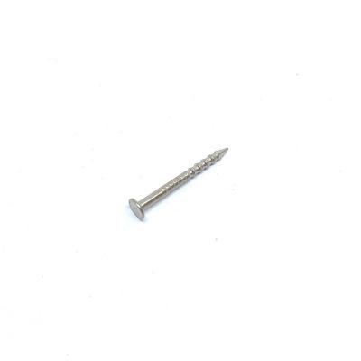China Custom Flat Head Stainless Steel Ring Shank Siding Nails For Wood for sale