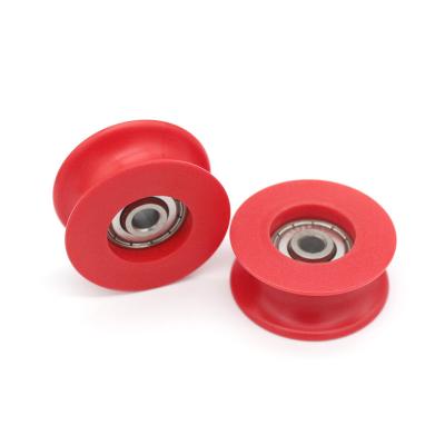 China Industrial Nylon Ball Bearing Roller Red PA66 ISO Certificate for sale