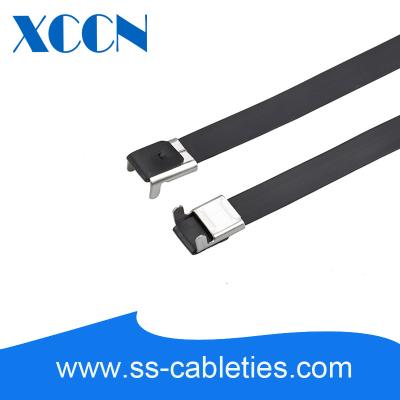 China Flat Steel Weatherproof Metal Wire Cable Ties For Electronics Multipurpose for sale