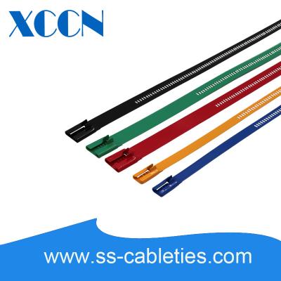China Industrial Secure Cable Ties , Steel Locking Ties Consistent Clamping Tension for sale