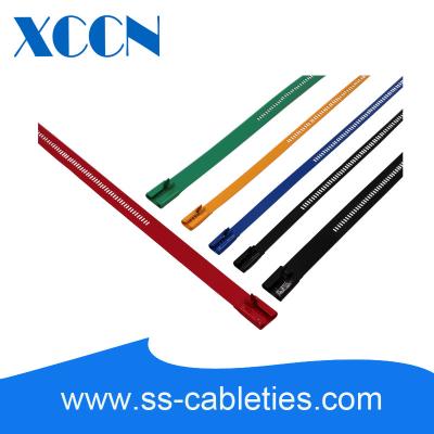 China 304 Ladder Type Stainless Steel Cable Ties Wraps Self Locking Anti Rust for sale