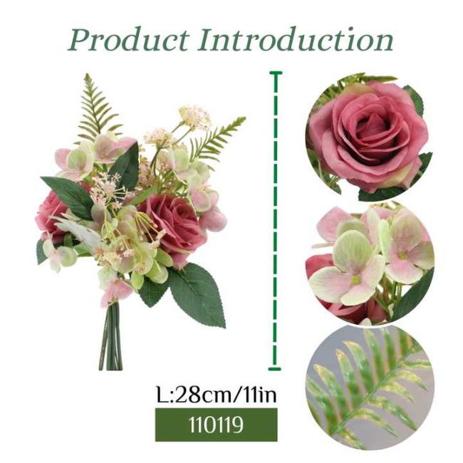 Factory Direct Artificial Roses Flowers for Decoration Wedding Artificial Flower Bouquet